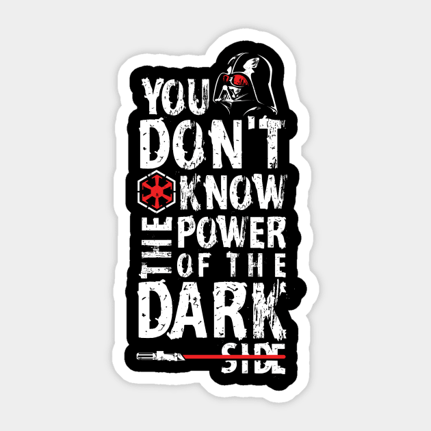 The Darkside Quote Sticker by opawapo